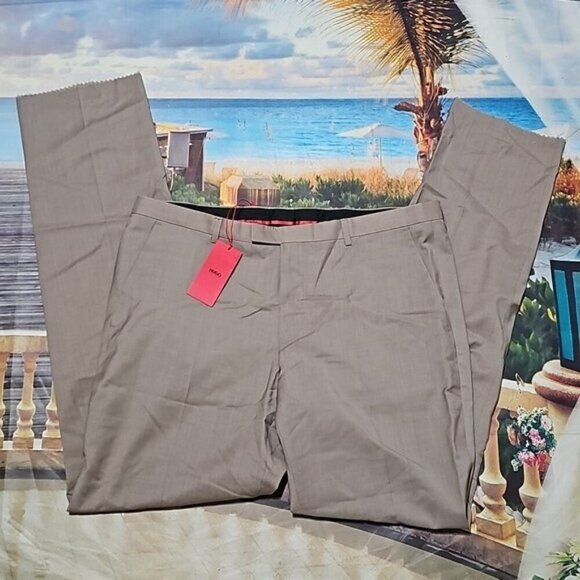 Hugo Boss Unhemmed Trousers Pants Size 38 NWT - Picture 2 of 7
